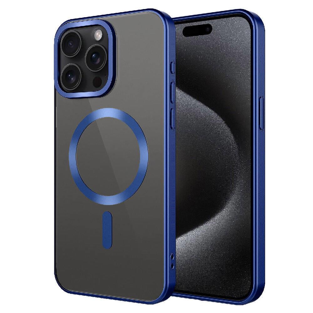 Apple iPhone 15 Pro Kılıf Mat Tasarımlı M-safe Wireless Şarj Özellikli Zore Mat Setro Kapak