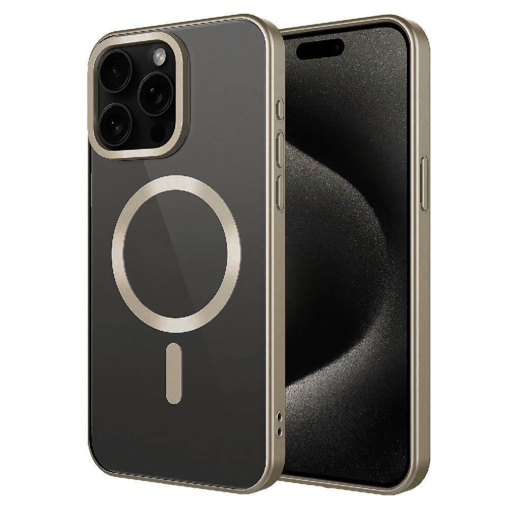 Apple iPhone 15 Pro Kılıf Mat Tasarımlı M-safe Wireless Şarj Özellikli Zore Mat Setro Kapak