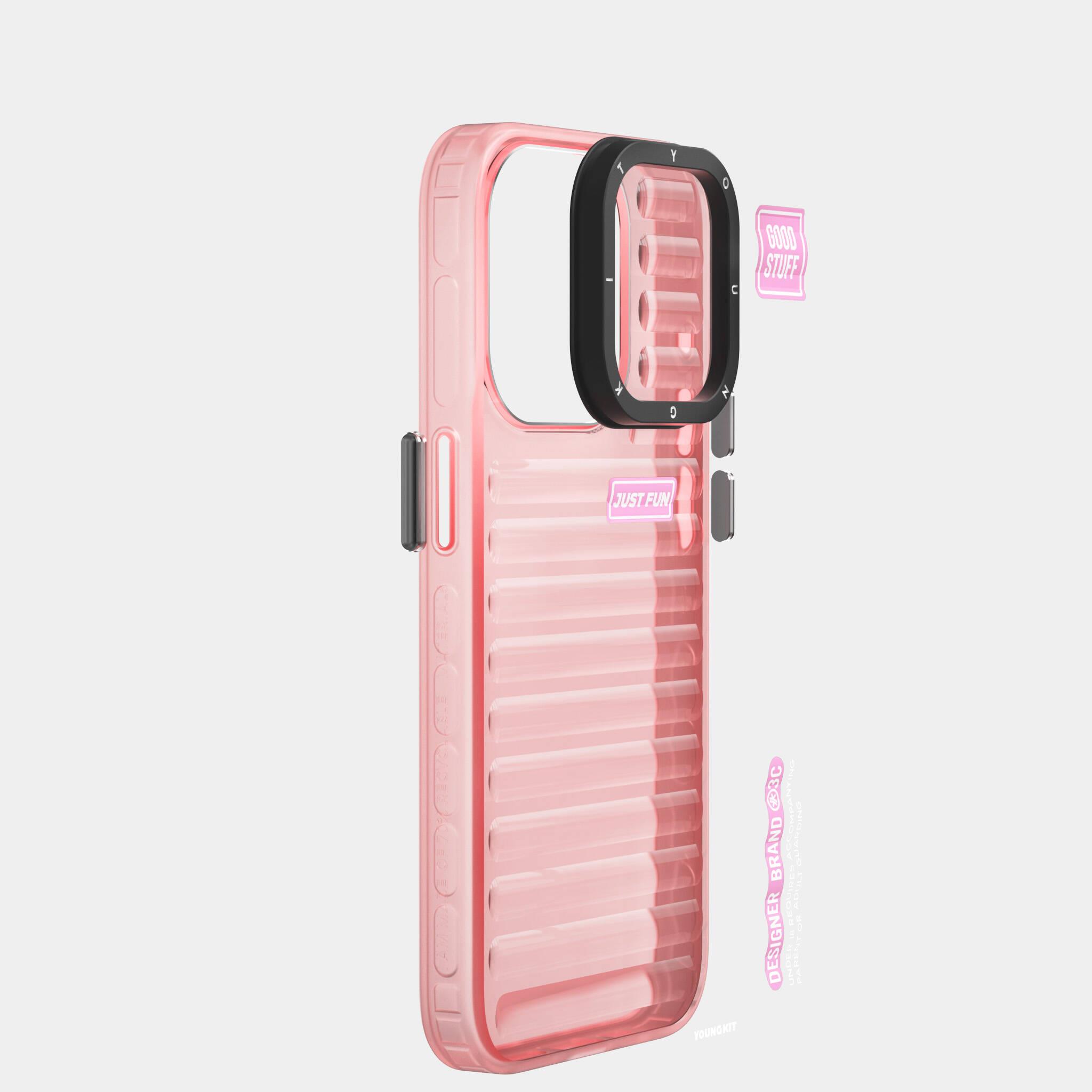 Apple iPhone 15 Pro Kılıf Şeffaf Renkli Tasarım YoungKit Fluorite Serisi Kapak