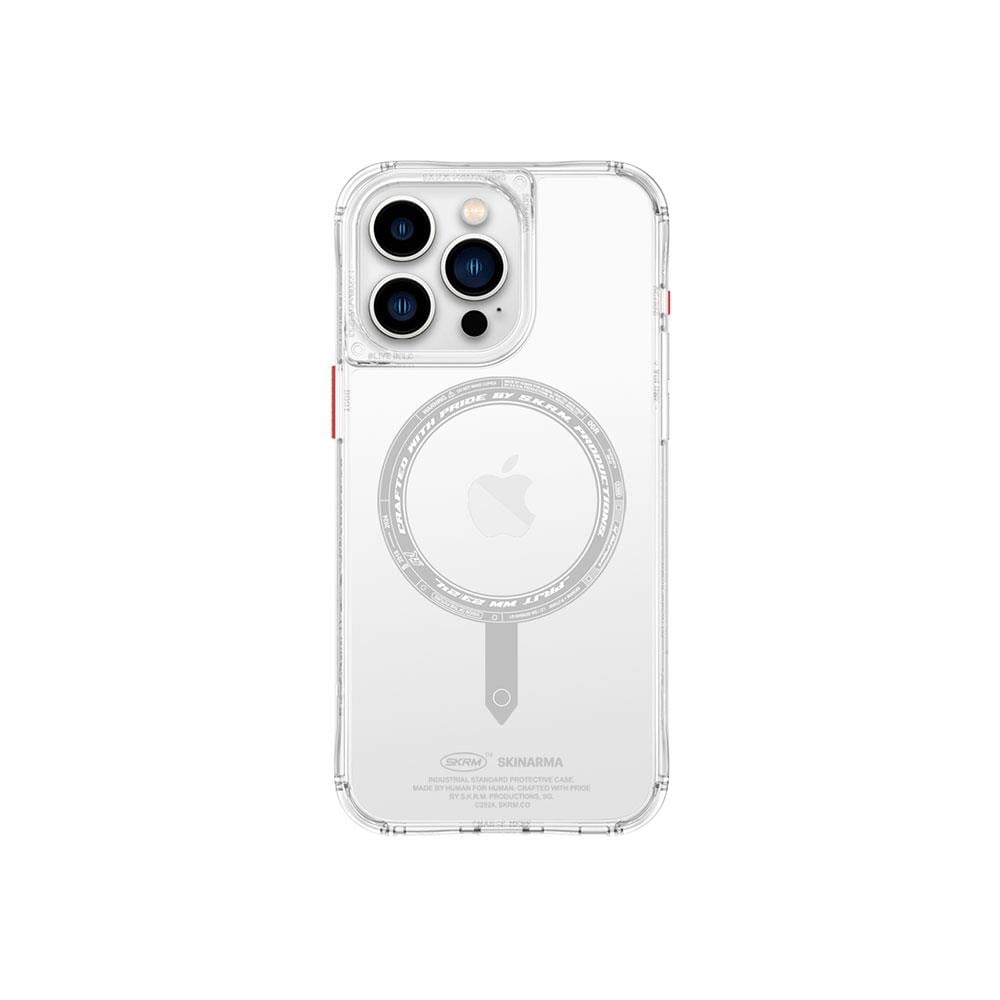 Apple iPhone 15 Pro Kılıf SkinArma Şeffaf Airbag Tasarımlı M-safe Şarj Özellikli Saido Kapak