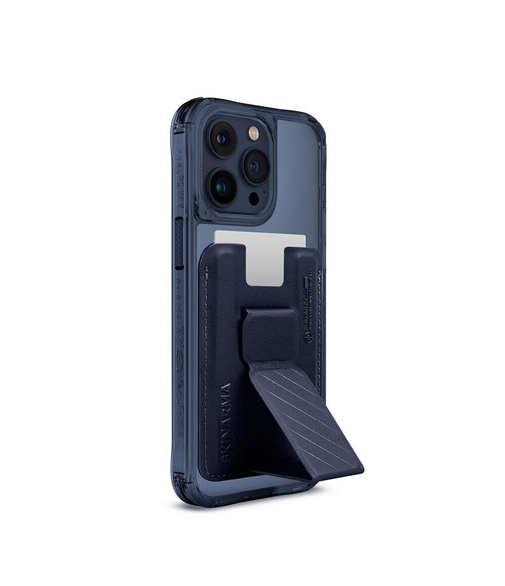 Apple iPhone 15 Pro Kılıf SkinArma Şeffaf M-safe Şarj Özellikli Kado Kartlıklı Saido Kapak