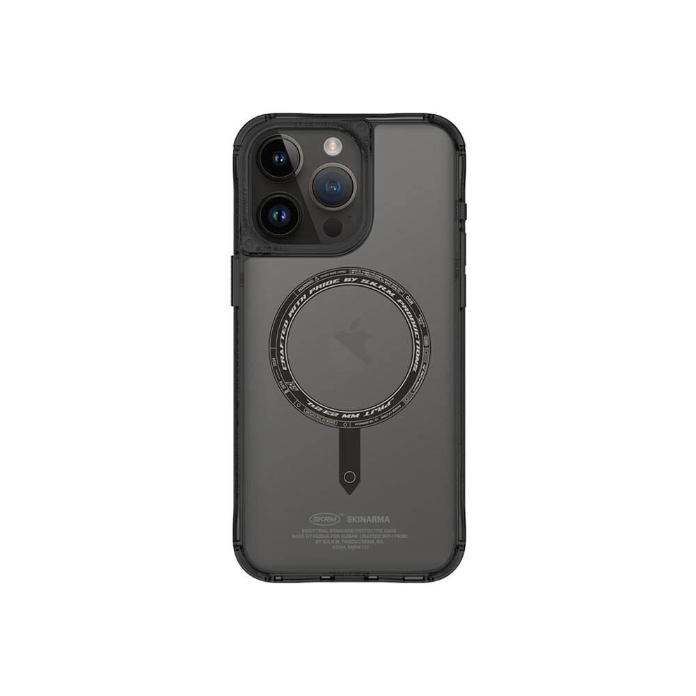 Apple iPhone 15 Pro Kılıf SkinArma Şeffaf M-safe Şarj Özellikli Kado Kartlıklı Saido Kapak