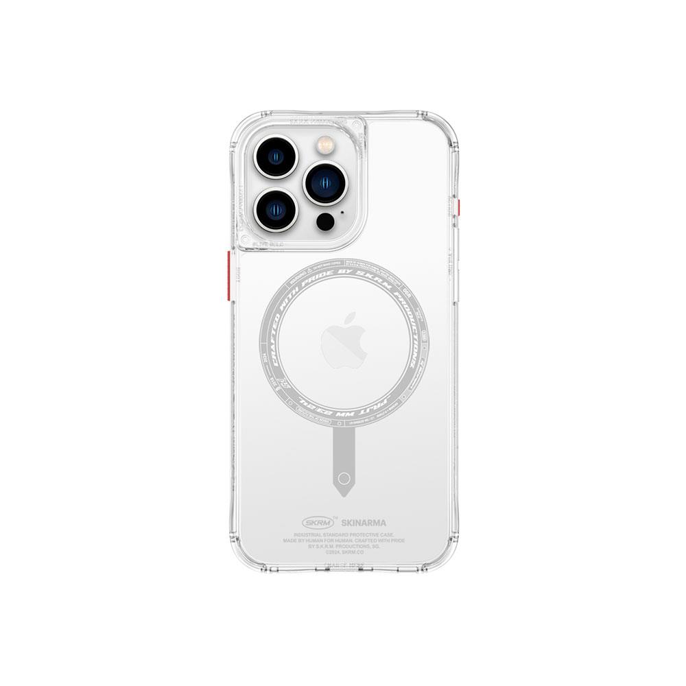 Apple iPhone 15 Pro Kılıf SkinArma Şeffaf Airbag Tasarımlı M-safe Şarj Özellikli Saido Kapak