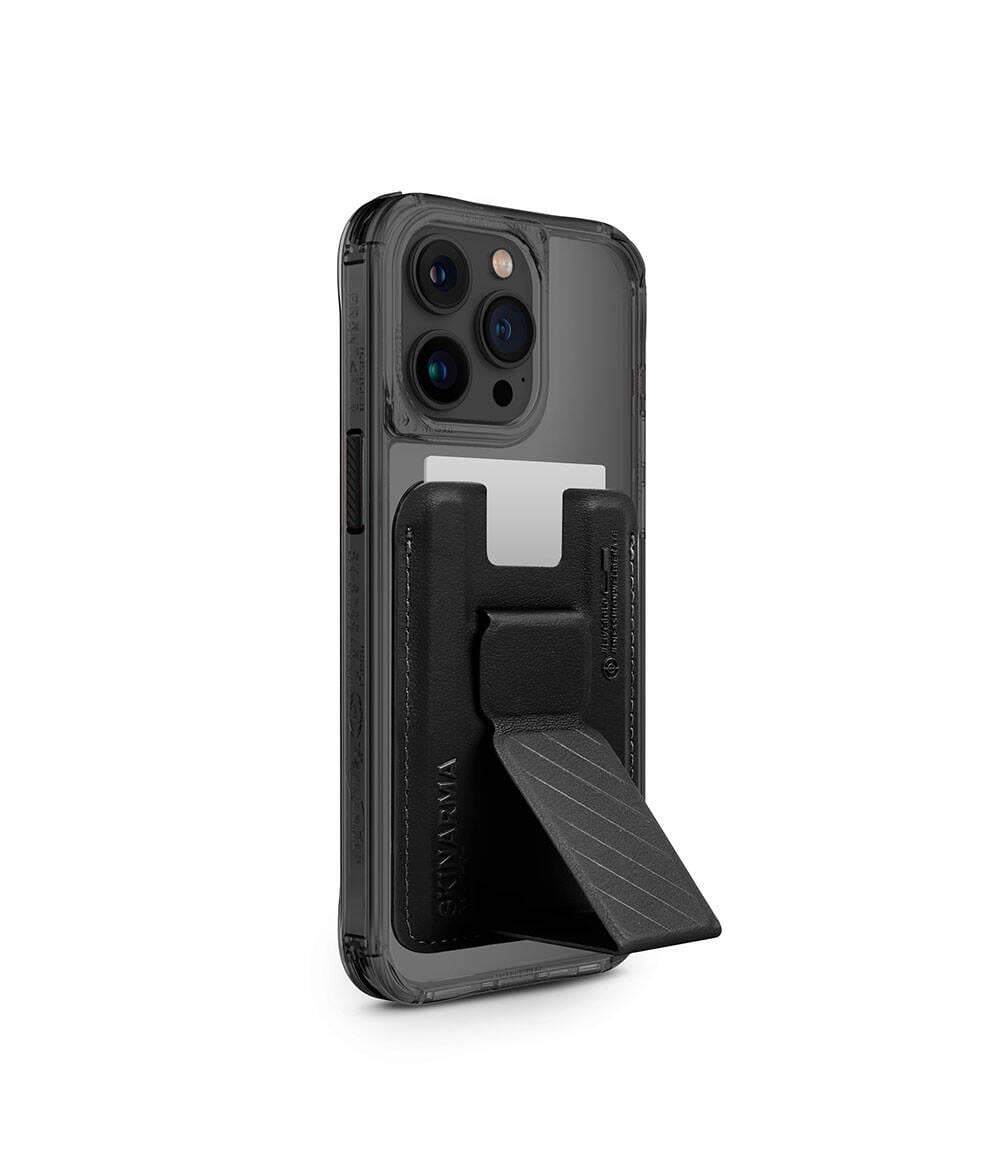 Apple iPhone 15 Pro Kılıf SkinArma Şeffaf M-safe Şarj Özellikli Kado Kartlıklı Saido Kapak