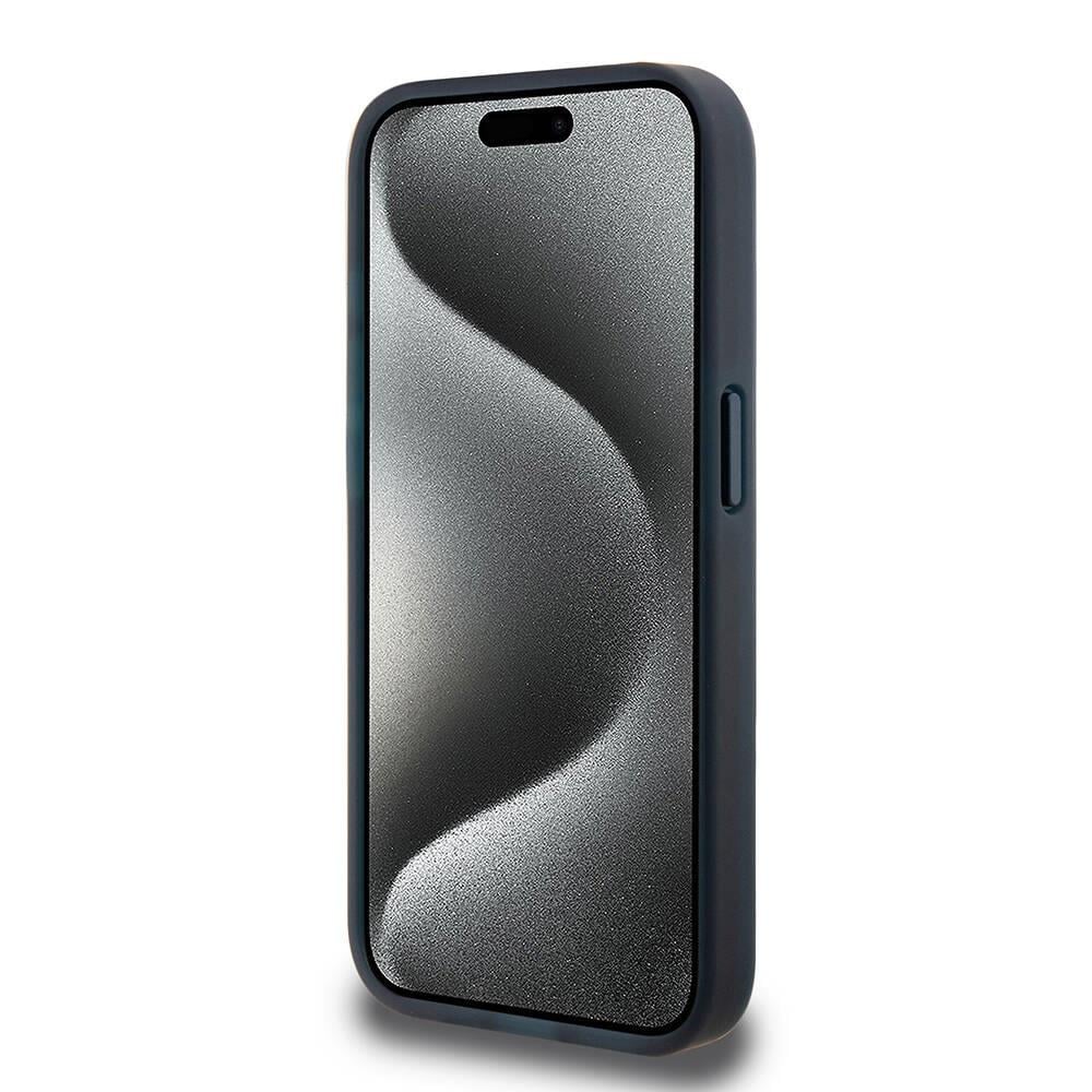 Apple iPhone 15 Pro Kılıf TUMI Orjinal Lisanslı M-safe Şarj Özellikli Buzlanmış Saydam Fırça Kamuflajı Desenli Kapak