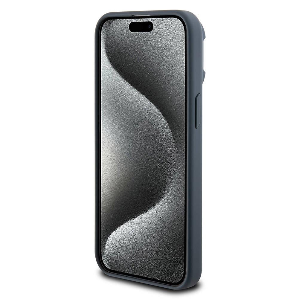 Apple iPhone 15 Pro Kılıf TUMI Orjinal Lisanslı M-safe Şarj Özellikli Kamera Standlı Buzlu Mat Kapak