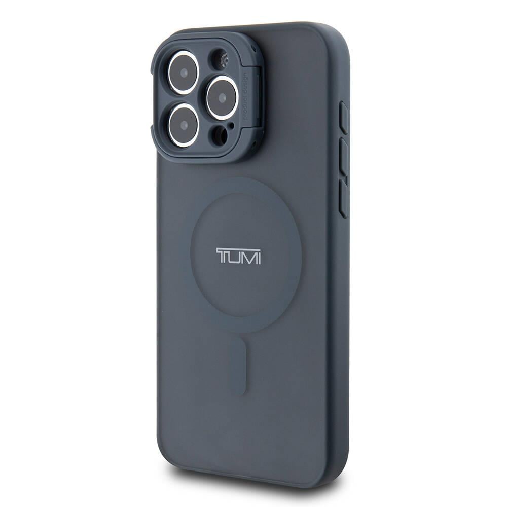 Apple iPhone 15 Pro Kılıf TUMI Orjinal Lisanslı M-safe Şarj Özellikli Kamera Standlı Buzlu Mat Kapak