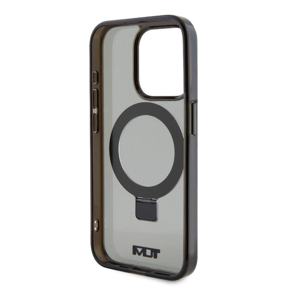 Apple iPhone 15 Pro Kılıf TUMI Orjinal Lisanslı M-safe Şarj Özellikli PC TPU Metal Logolu Ring Standlı Kapak