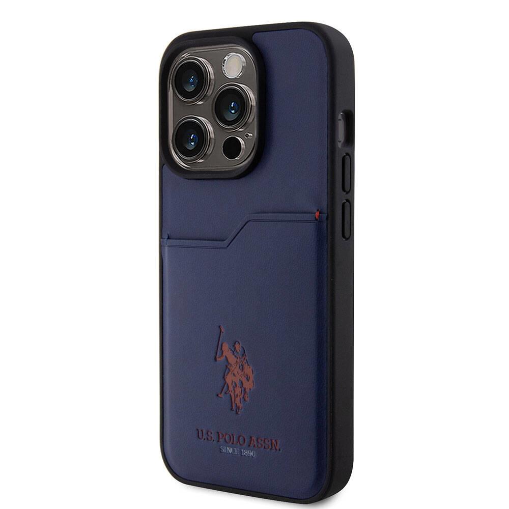 Apple iPhone 15 Pro Kılıf U.S. Polo Assn. Orjinal Lisanslı Simli Parlak Alfabe Tasarım Kapak