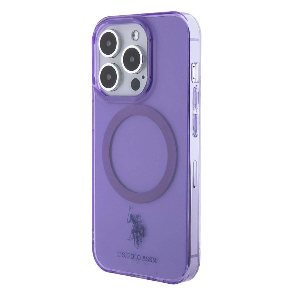 Apple iPhone 15 Pro Kılıf U.S. Polo Assn. Orjinal Lisanslı M-safe Şarj Özellikli Transparan Tasarım Kapak
