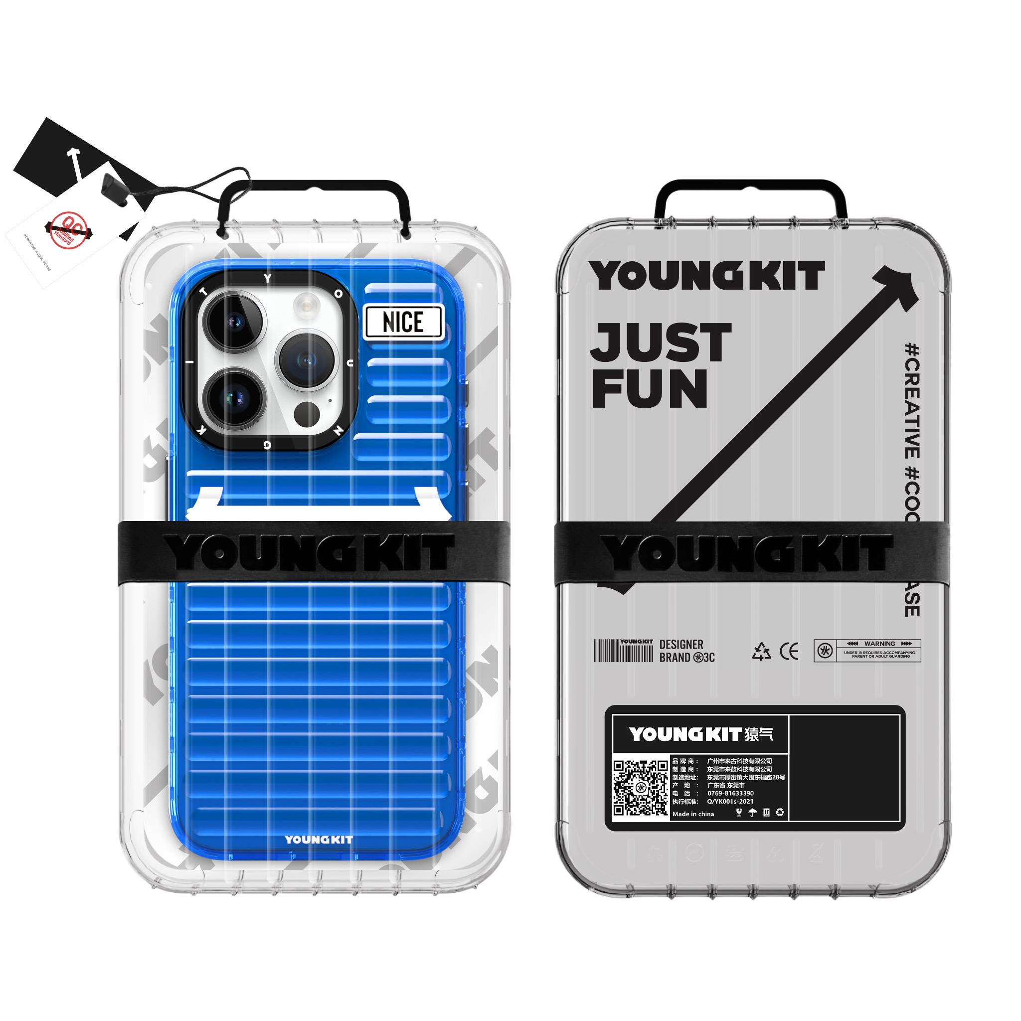 Apple iPhone 15 Pro Kılıf YoungKit Luggage FireFly Serisi Kapak