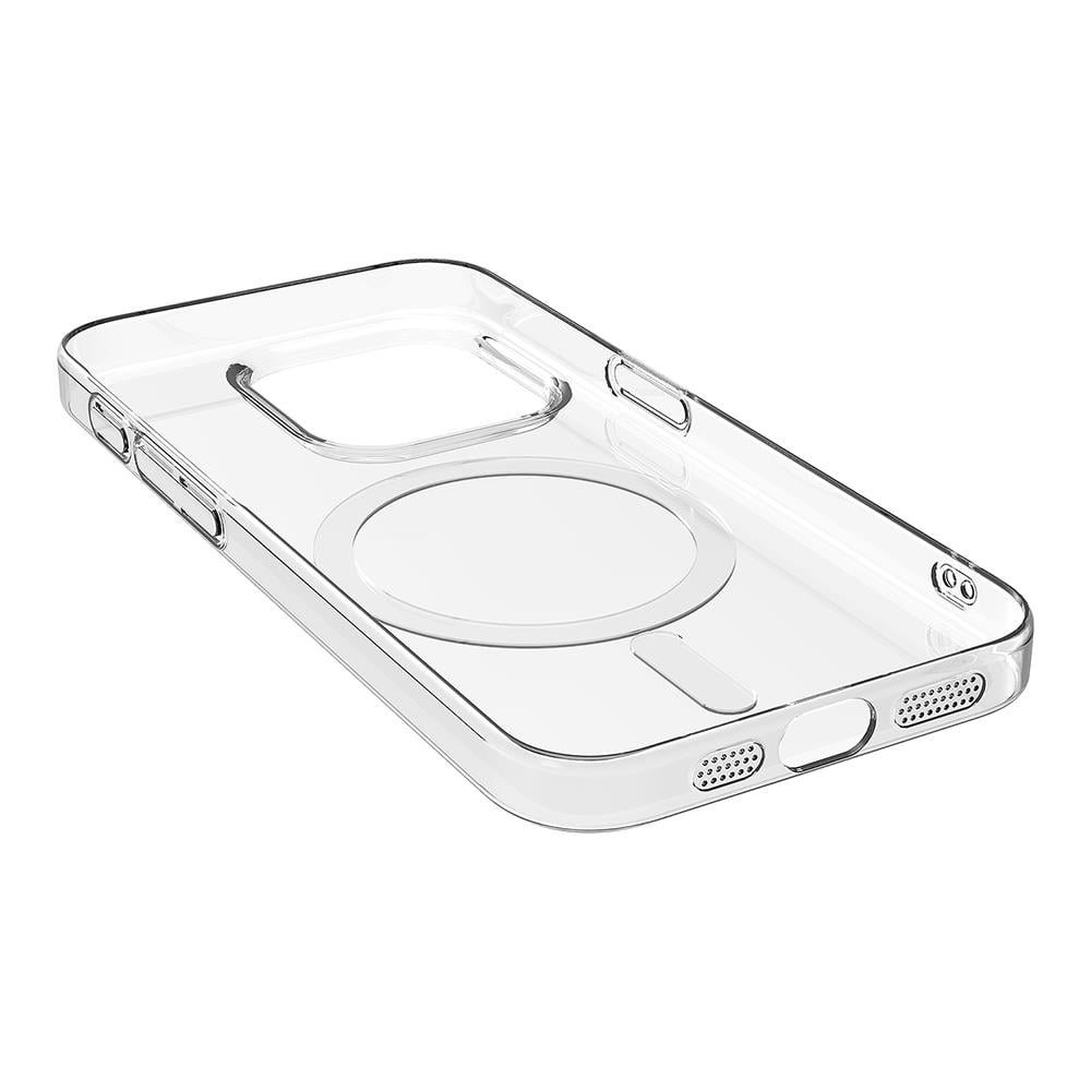 Apple iPhone 15 Pro Kılıf Zore M-safe Şarj Özellikli Şeffaf Tek Kamera Çerçeveli Porto Kapak