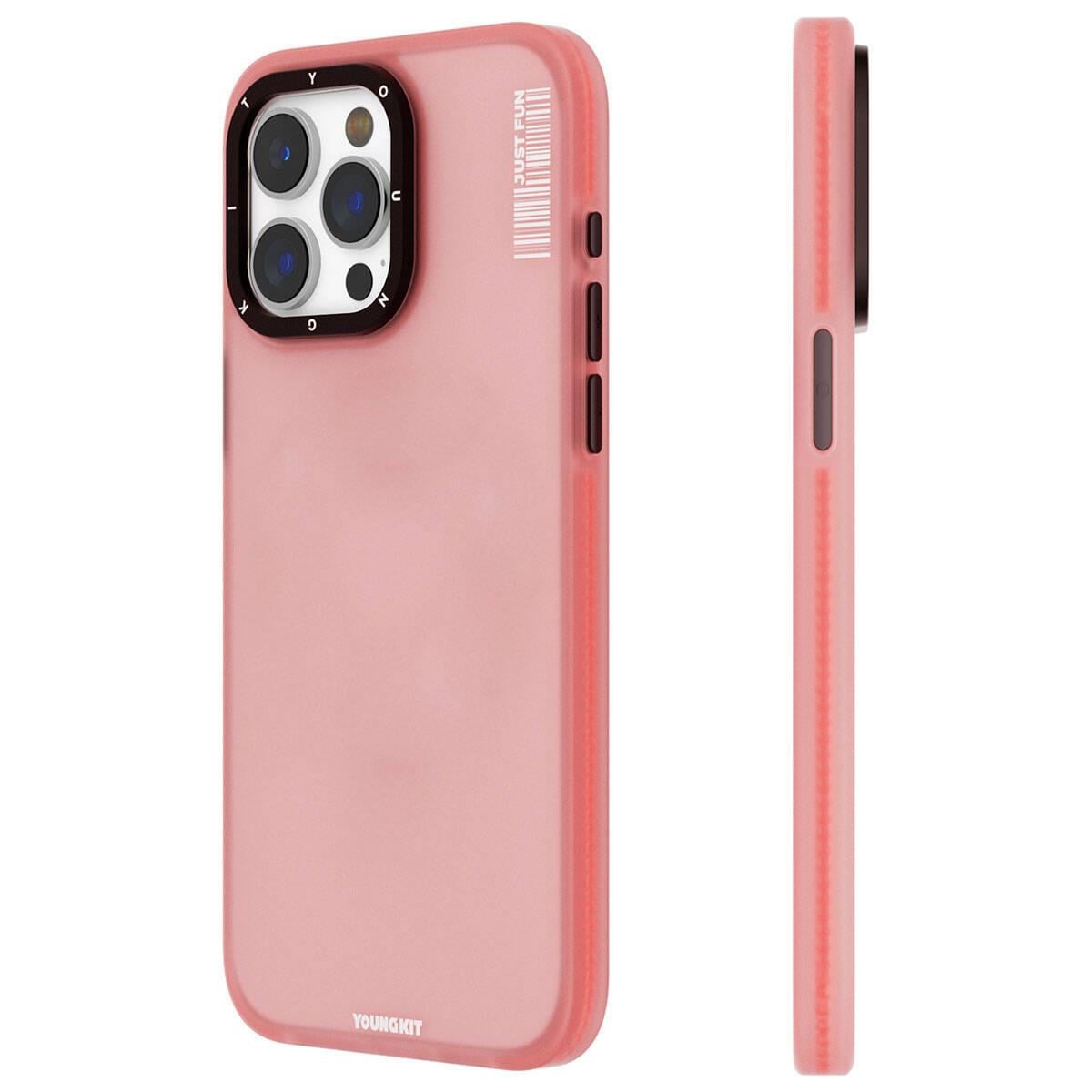 Apple iPhone 15 Pro Max Kılıf Buzlu Mat Tasarım Youngkit Colored Sand Serisi Kapak