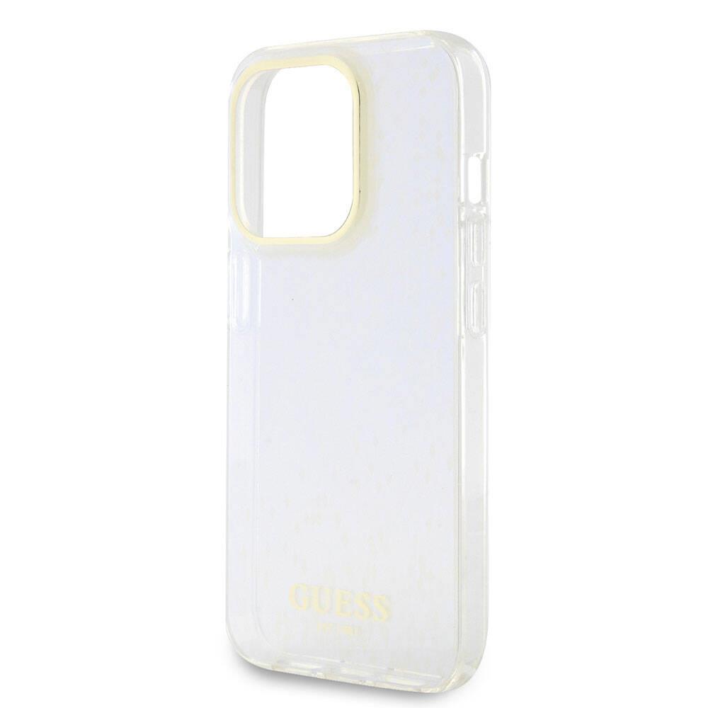 Apple iPhone 15 Pro Max Kılıf Guess Orjinal Lisanslı Yazı Logolu Mirror Disco Kapak