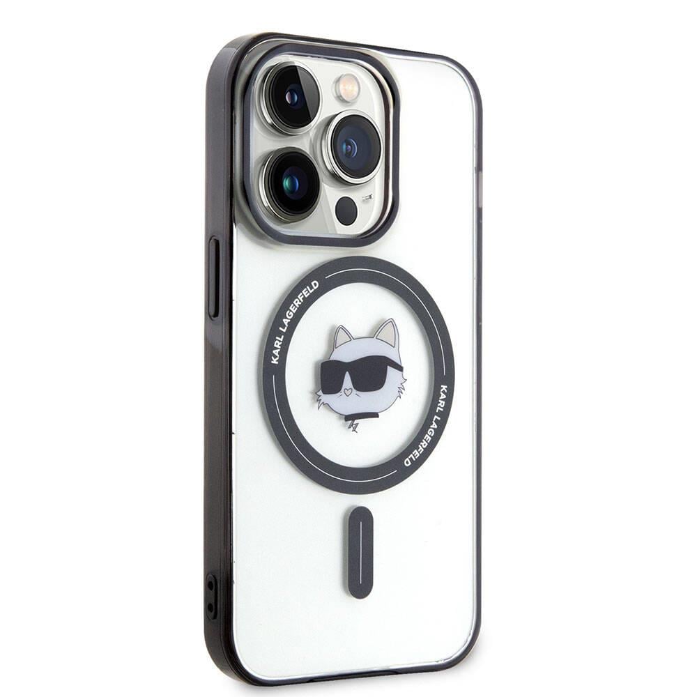 Apple iPhone 15 Pro Max Kılıf Karl Lagerfeld M-safe Şarj Özellikli IML Choupette Orjinal Lisanslı Kapak
