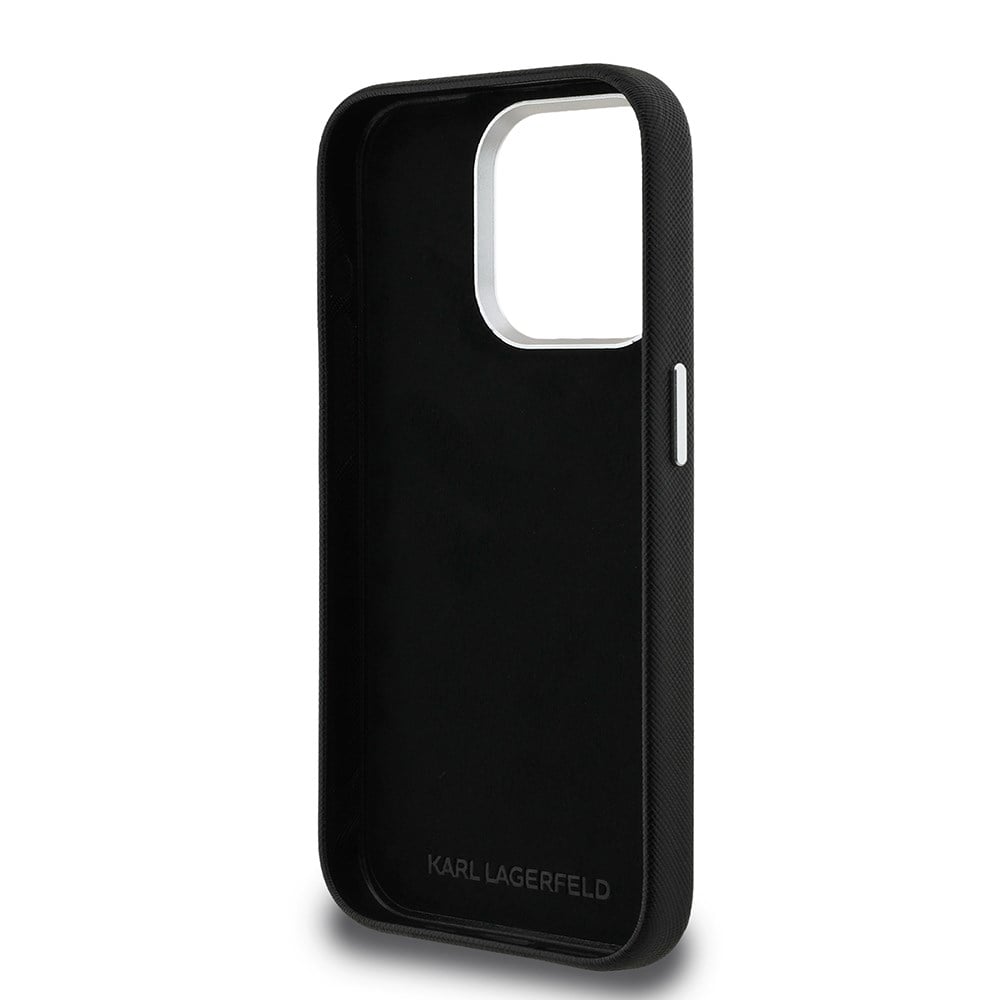 Apple iPhone 15 Pro Max Kılıf Karl Lagerfeld Orjinal Lisanslı K&C Heads Pin Kapak