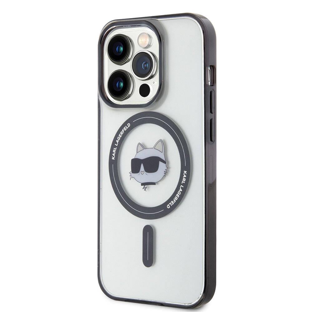 Apple iPhone 15 Pro Max Kılıf Karl Lagerfeld M-safe Şarj Özellikli IML Choupette Orjinal Lisanslı Kapak