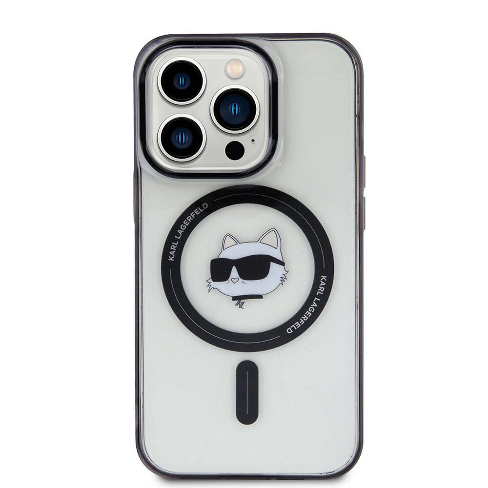 Apple iPhone 15 Pro Max Kılıf Karl Lagerfeld M-safe Şarj Özellikli IML Choupette Orjinal Lisanslı Kapak