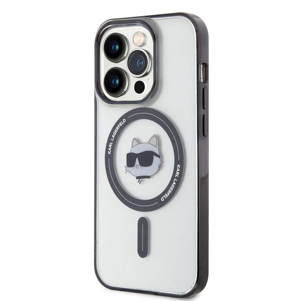 Apple iPhone 15 Pro Max Kılıf Karl Lagerfeld M-safe Şarj Özellikli IML Choupette Orjinal Lisanslı Kapak