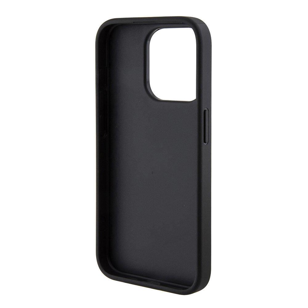 Apple iPhone 15 Pro Max Kılıf Karl Lagerfeld Kartlıklı Saffiano 3D RSG Logo Orjinal Lisanslı Kapak