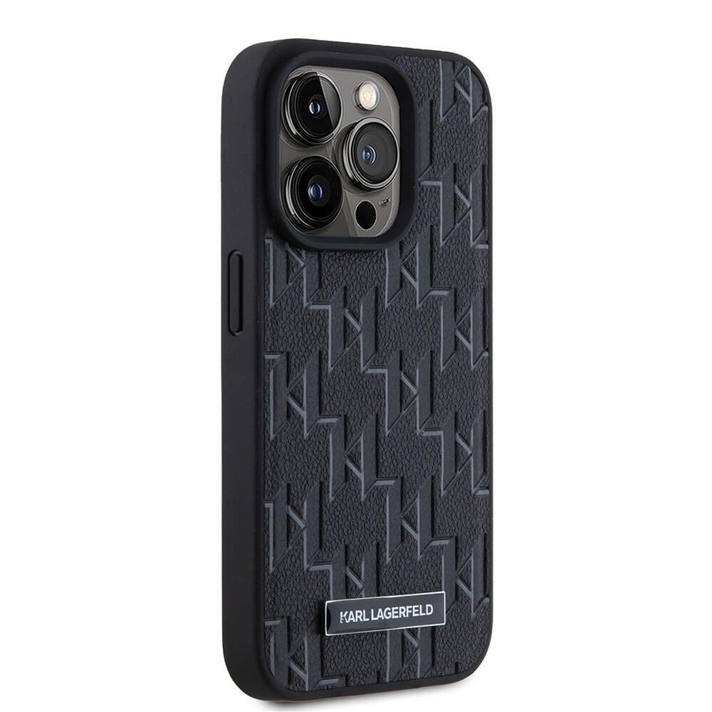 Apple iPhone 15 Pro Max Kılıf Karl Lagerfeld Orjinal Lisanslı M-safe Şarj Özellikli KL Yazılı Hot Stamp Kapak