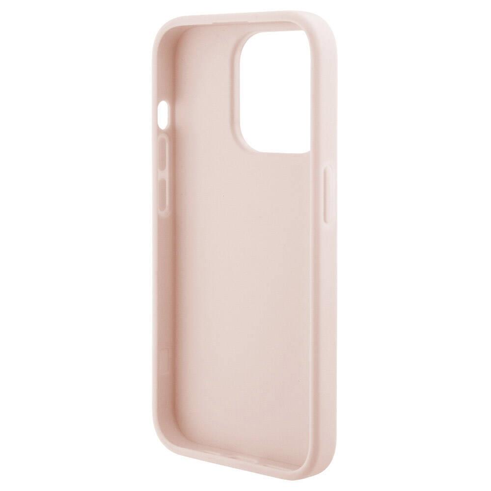 Apple iPhone 15 Pro Max Kılıf Karl Lagerfeld Orjinal Lisanslı Metal Yazı Logolu Dikişli Logo Arka Yüzey Kapitone Kapak