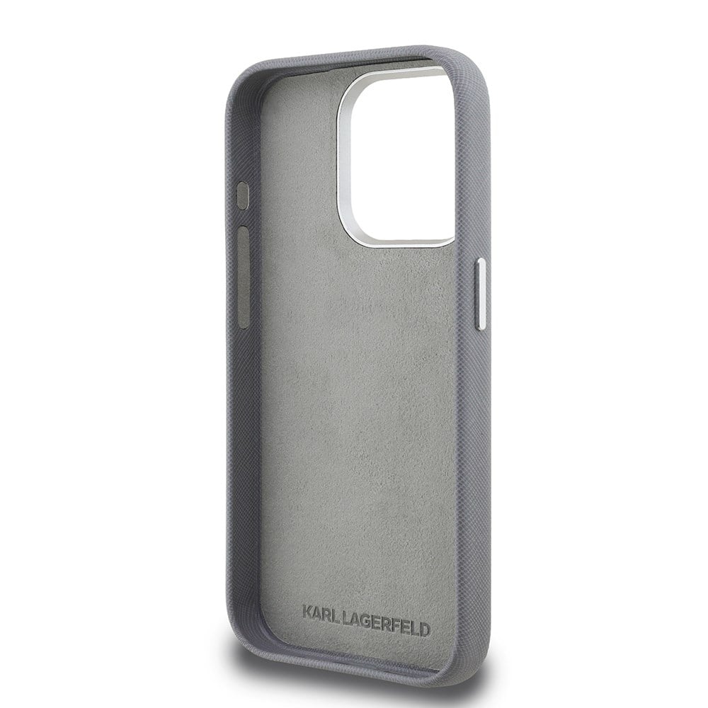Apple iPhone 15 Pro Max Kılıf Karl Lagerfeld Orjinal Lisanslı K&C Heads Pin Kapak