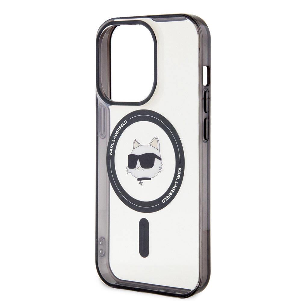 Apple iPhone 15 Pro Max Kılıf Karl Lagerfeld M-safe Şarj Özellikli IML Choupette Orjinal Lisanslı Kapak