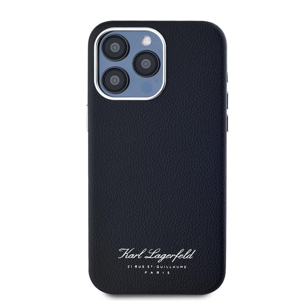 Apple iPhone 15 Pro Max Kılıf Karl Lagerfeld Orjinal Lisanslı KL Yazılı Hotel Kapak