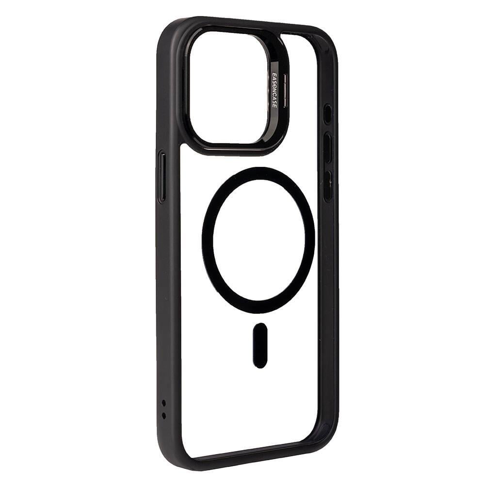 Apple iPhone 15 Pro Max Kılıf M-safe Şarj Özellikli Standlı Zore M-safe Klon Lensli Kapak