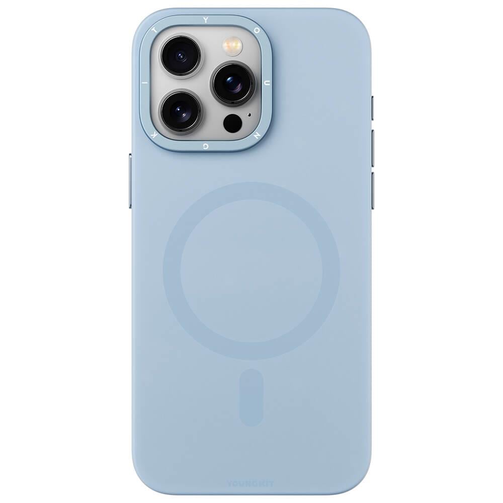 Apple iPhone 15 Pro Max Kılıf M-safe Şarj Özellikli Çizilmeye ve Aşınmaya Dayanıklı Youngkit Velvet Serisi Kapak