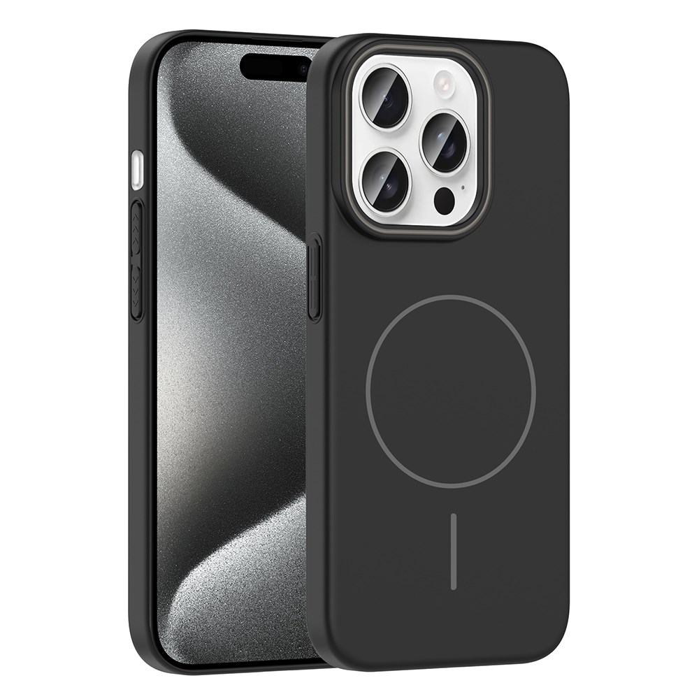Apple iPhone 15 Pro Max Kılıf M-safe Şarj Özellikli Zore Ruby Sert Kapak