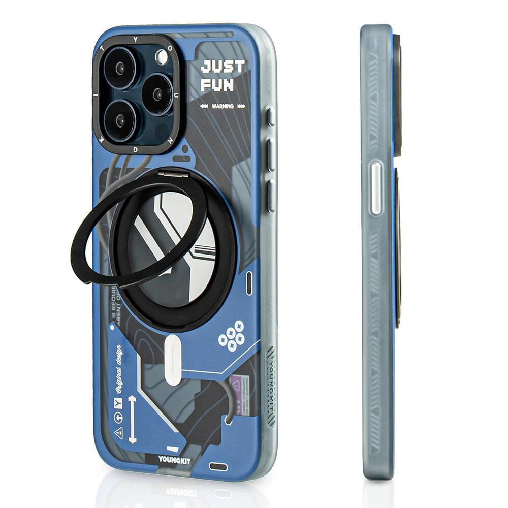 Apple iPhone 15 Pro Max Kılıf M-safe Şarj Özellikli Saydam Arka Yüzey Recci Crystal Color Serisi Kapak