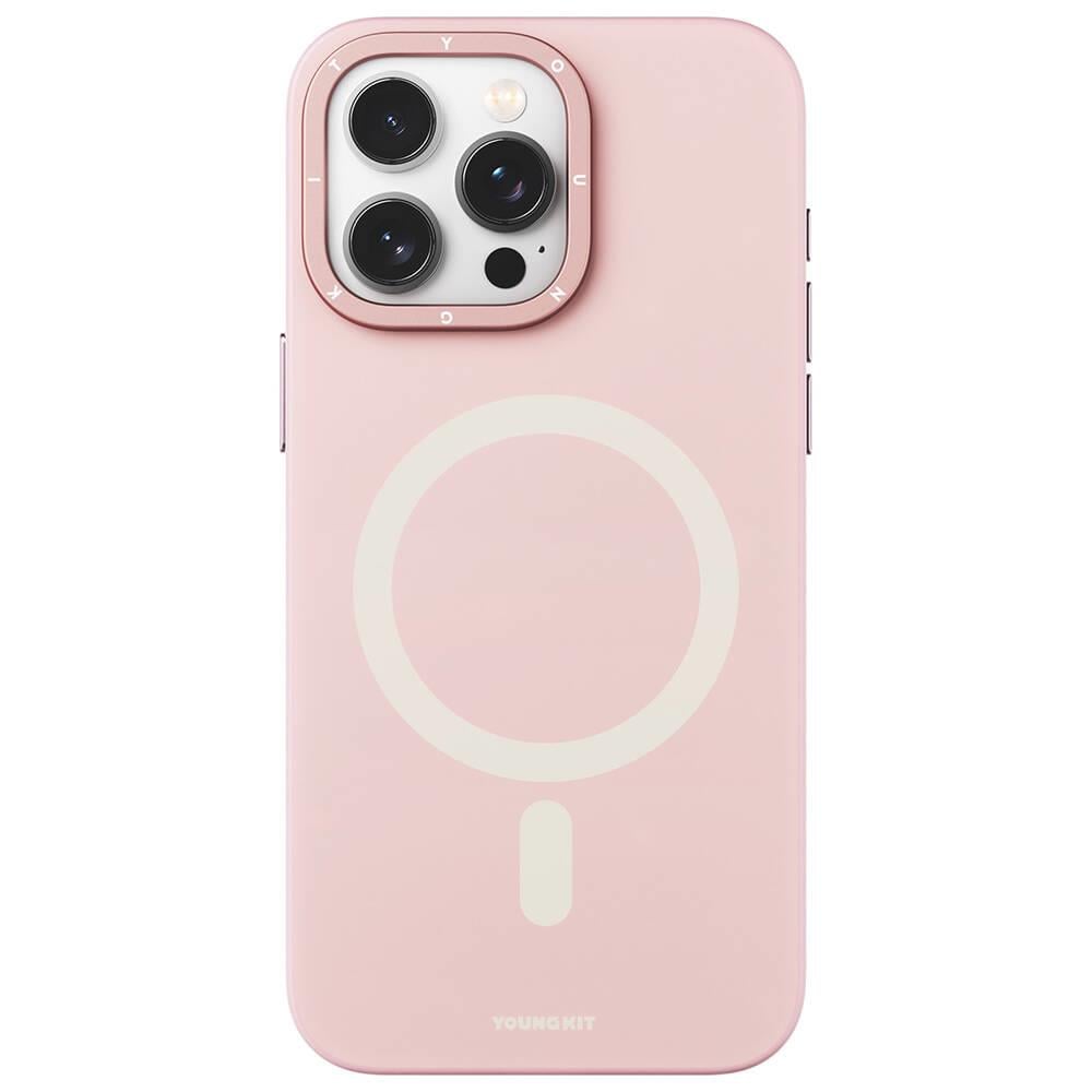 Apple iPhone 15 Pro Max Kılıf M-safe Şarj Özellikli Çizilmeye ve Aşınmaya Dayanıklı Youngkit Velvet Serisi Kapak