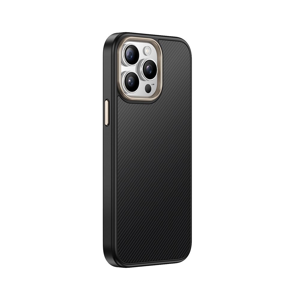 Apple iPhone 15 Pro Max Kılıf M-safe Şarj Özellikli Karbon Fiber Görünümlü Zore Antina Kapak