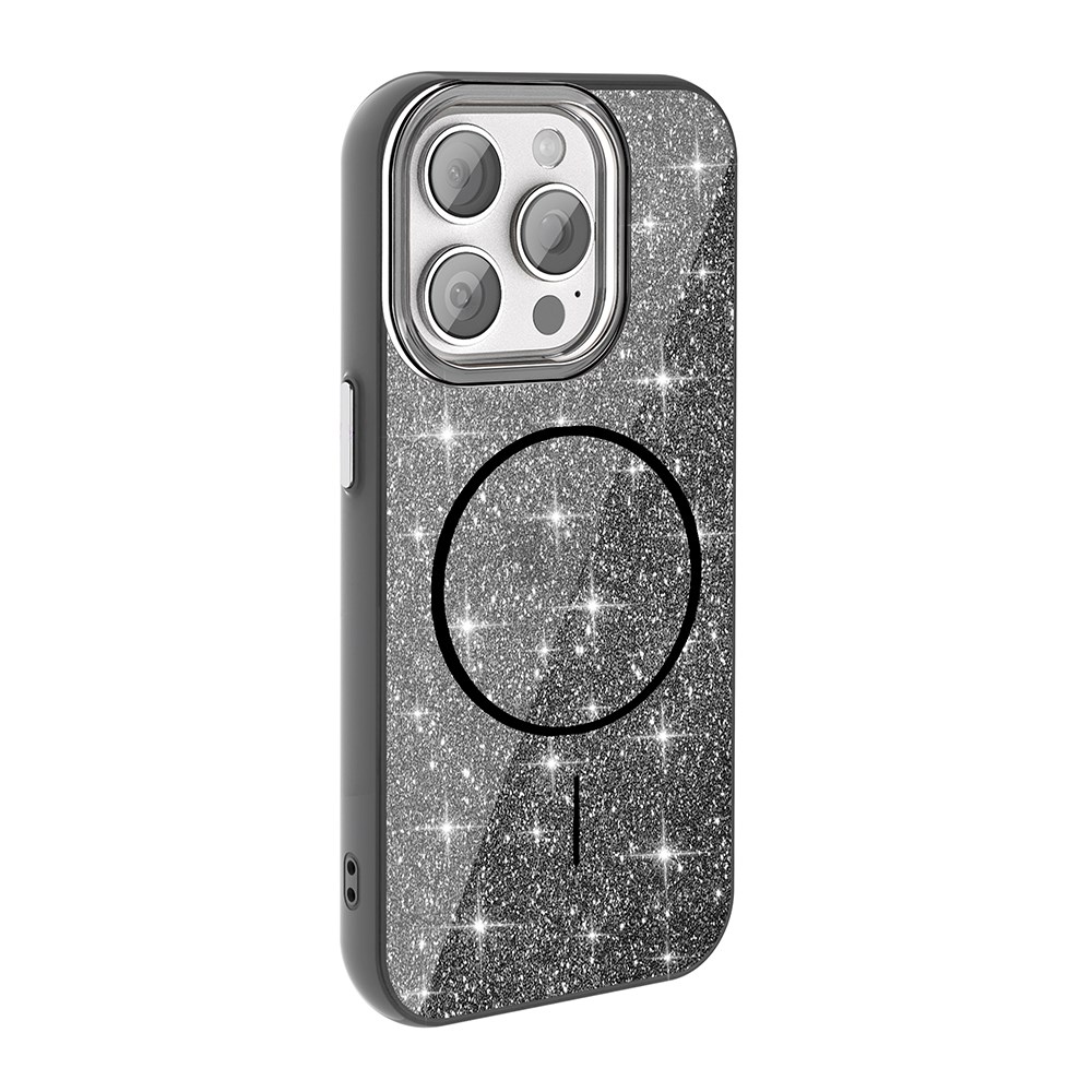 Apple iPhone 15 Pro Max Kılıf M-safe Şarj Özellikli Sararma Önleyici Youngkit Crystal Grid Kapak