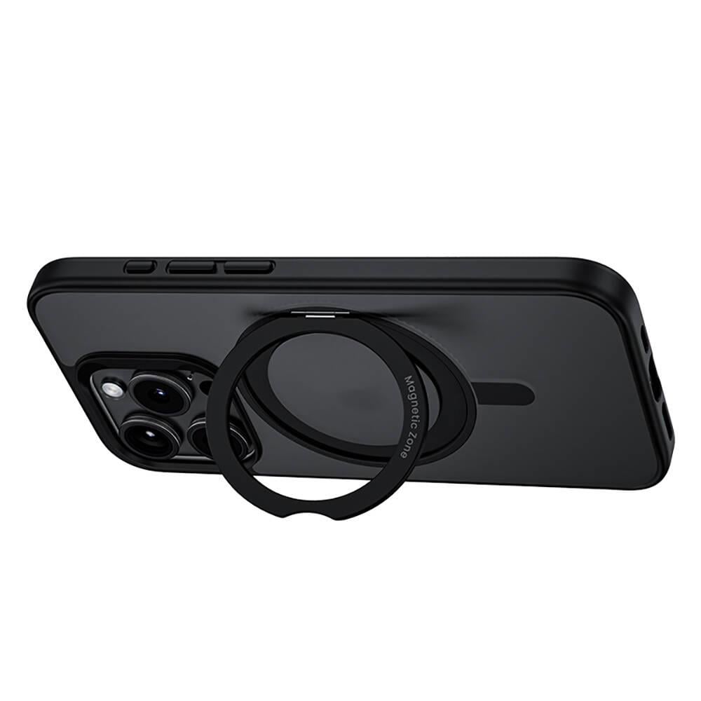 Apple iPhone 15 Pro Max Kılıf M-safe Şarj Özellikli 360° Dönebilen Benks Pop Stand Kapak