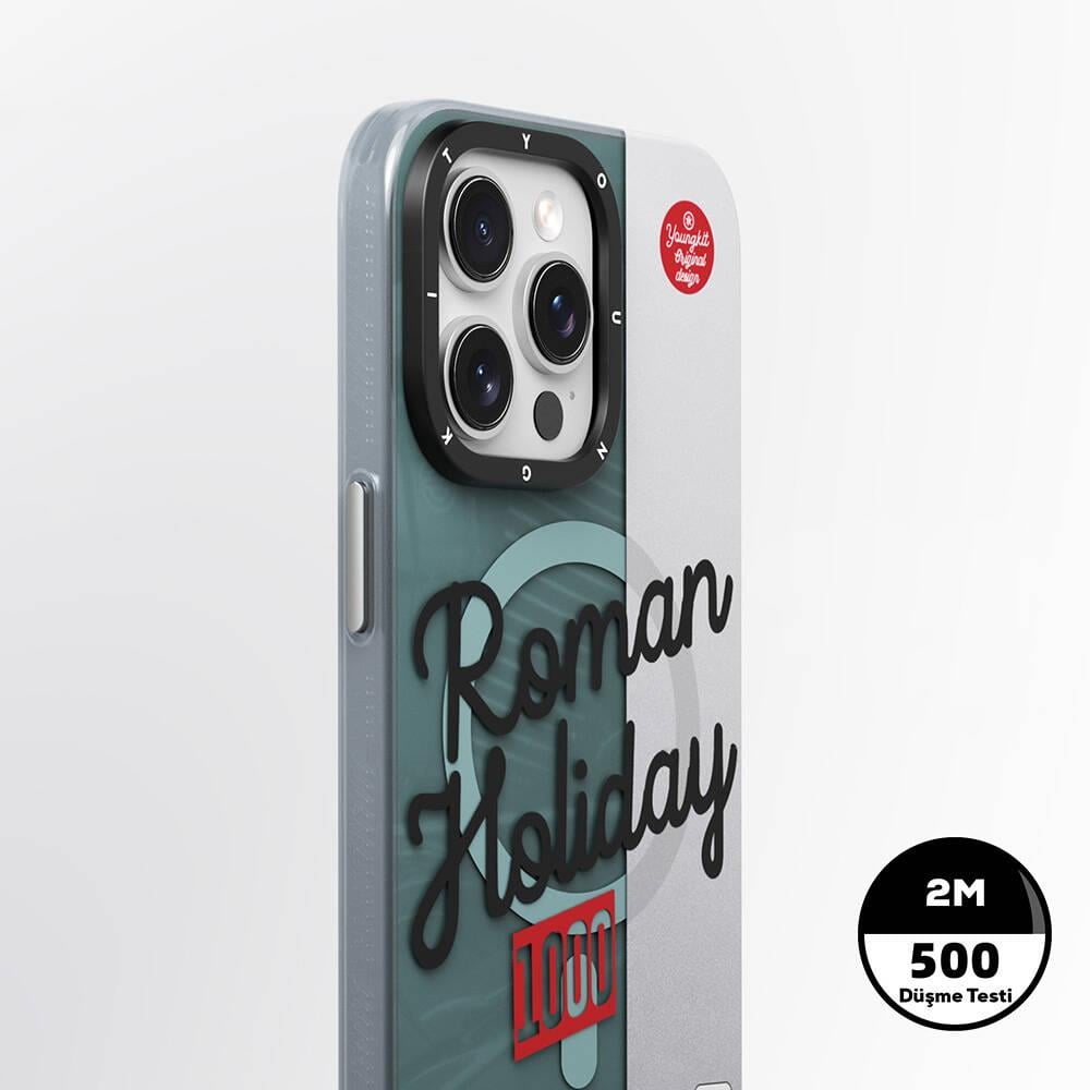Apple iPhone 15 Pro Max Kılıf M-safe Şarj Özellikli Standlı Zore M-safe Klon Lensli Kapak