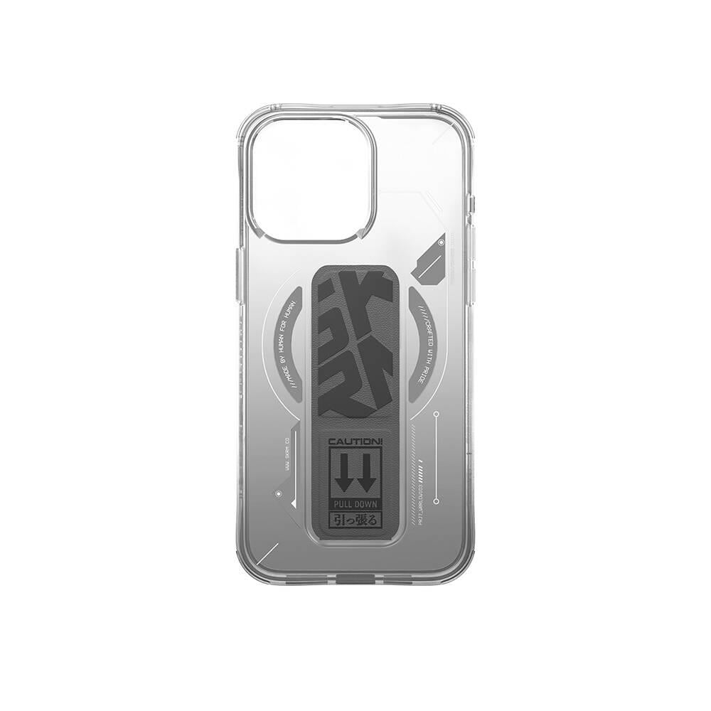 Apple iPhone 15 Pro Max Kılıf M-safe Şarj Özellikli Teknoloji Desenli Standlı Skinarma Helio Kapak
