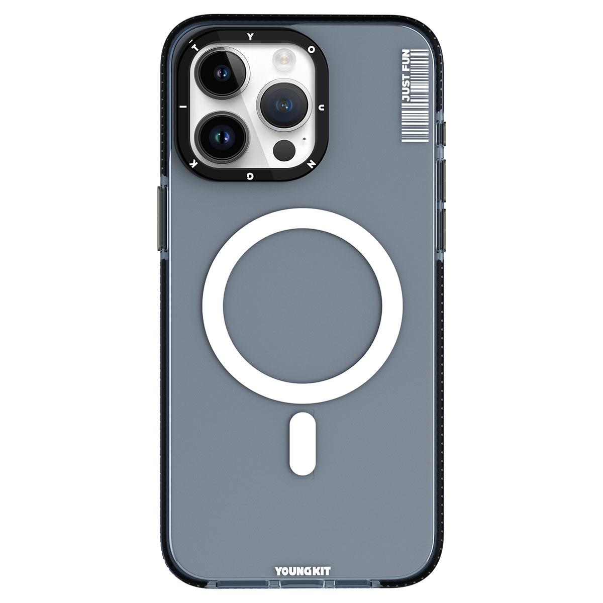 Apple iPhone 15 Pro Max Kılıf M-safe Şarj Özellikli YoungKit Crystal Color Serisi Kapak
