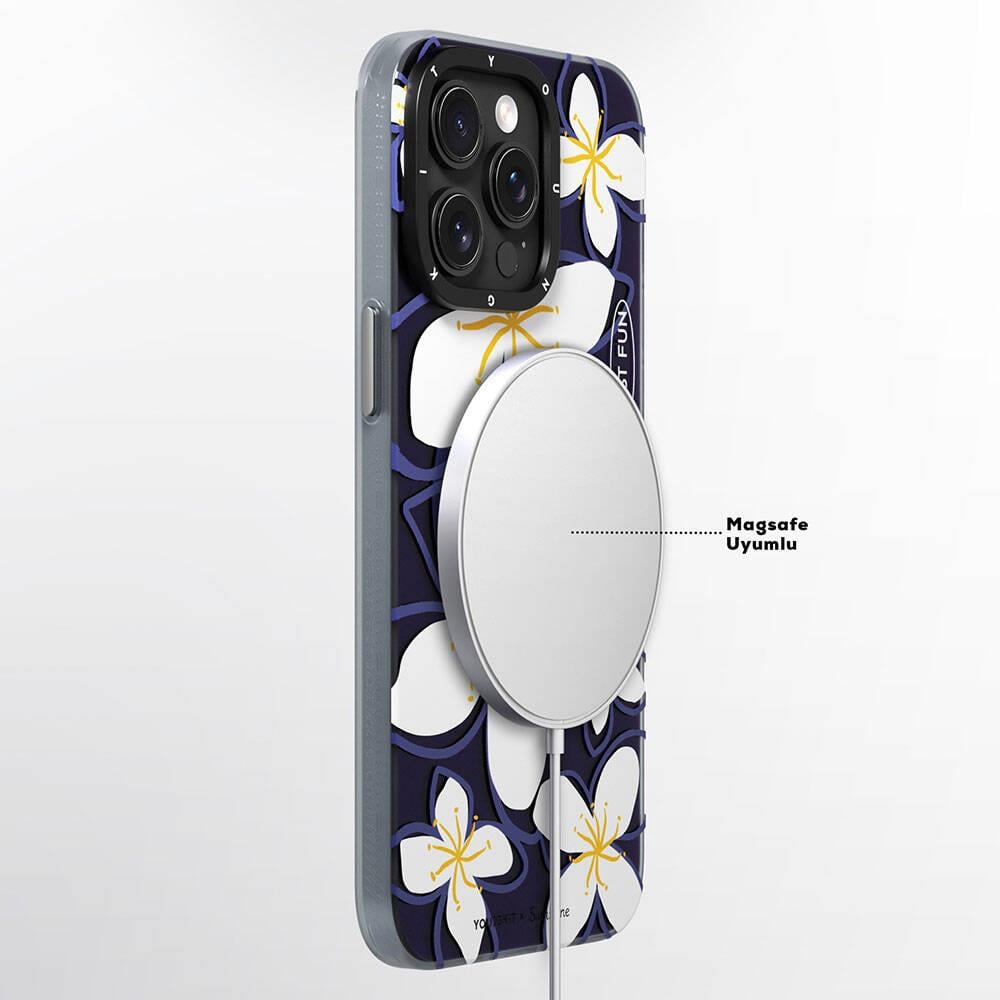 Apple iPhone 15 Pro Max Kılıf M-safe Şarj Özellikli Sunshine Tasarımlı Youngkit Smile Serisi Kapak