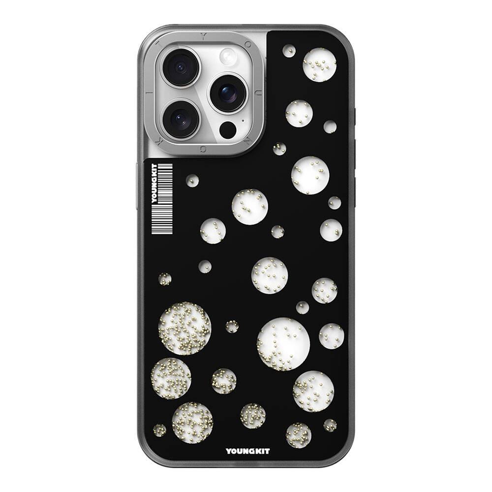 Apple iPhone 15 Pro Max Kılıf M-safe Şarj Özellikli Yazı Desenli SkinArma Bolt Kapak
