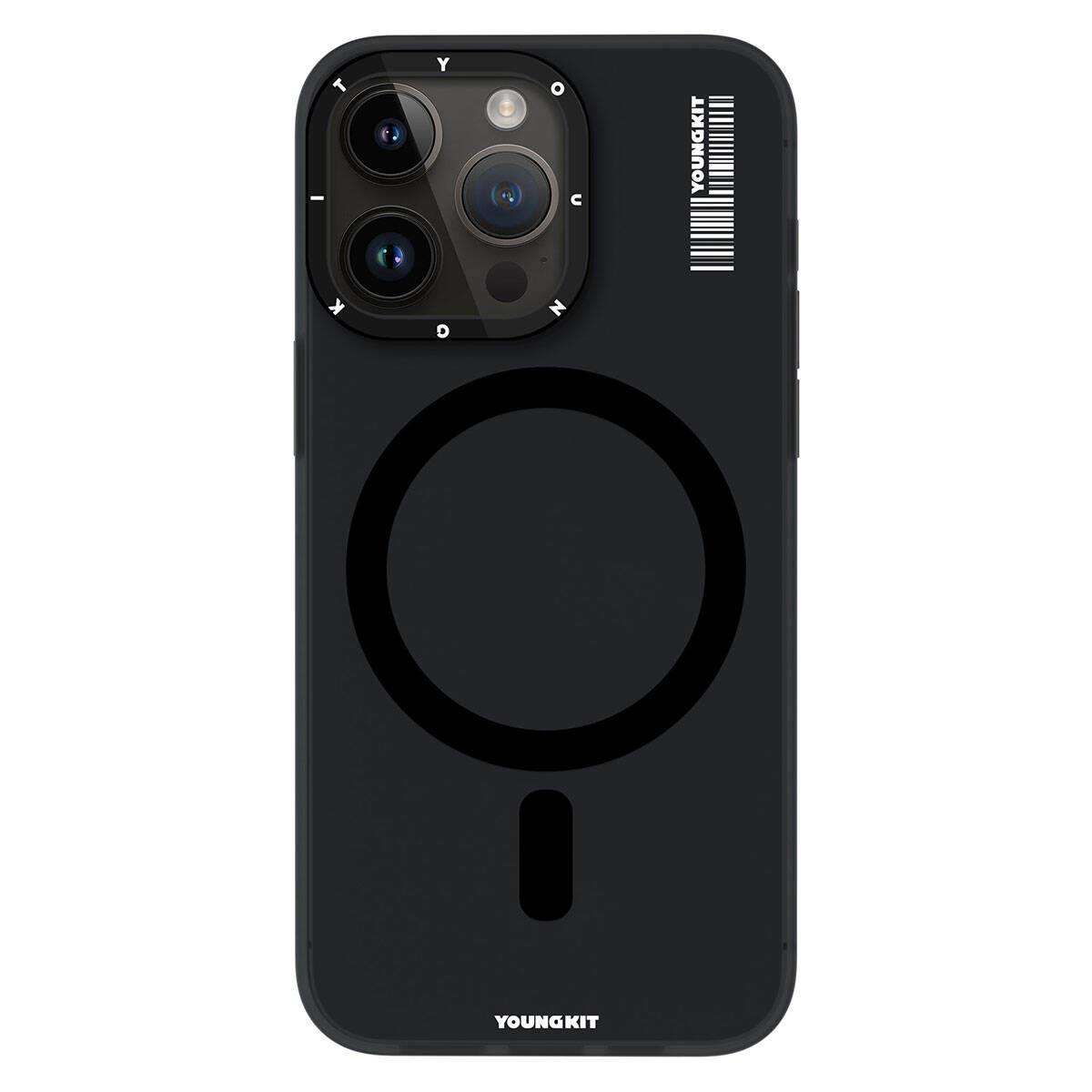 Apple iPhone 15 Pro Max Kılıf M-safe Şarj Özellikli Youngkit Hidden Sand Serisi Kapak