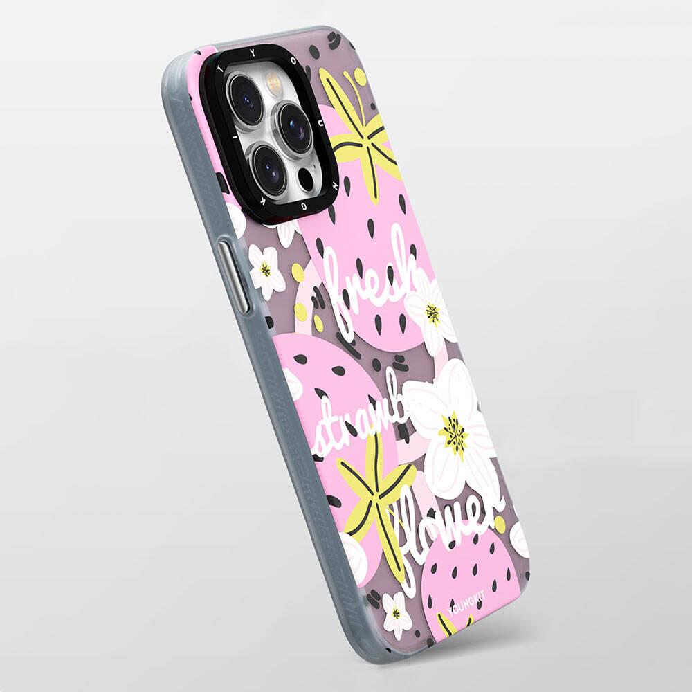 Apple iPhone 15 Pro Max Kılıf M-safe Şarj Özellikli Yaz Meyvesi Desenli Youngkit Fruity Flavour Serisi Kapak