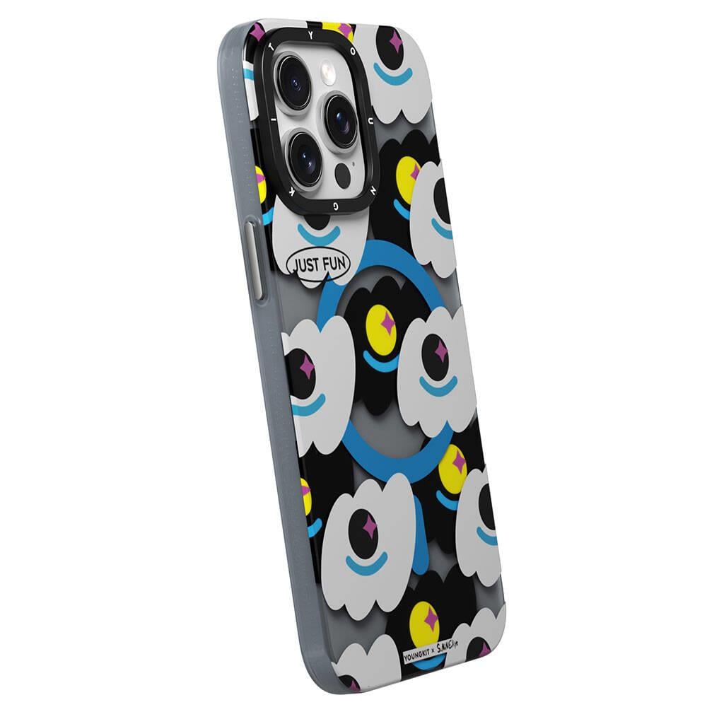 Apple iPhone 15 Pro Max Kılıf M-safe Şarj Özellikli Youngkit Happy View Serisi Kapak