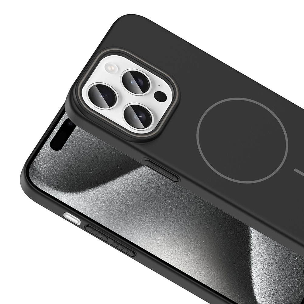 Apple iPhone 15 Pro Max Kılıf M-safe Şarj Özellikli Zore Ruby Sert Kapak