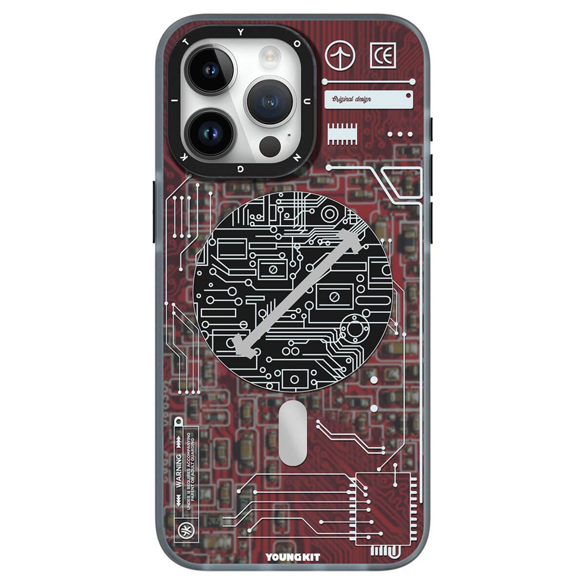 Apple iPhone 15 Pro Max Kılıf M-safe Şarj Özellikli YoungKit Technology Serisi Kapak