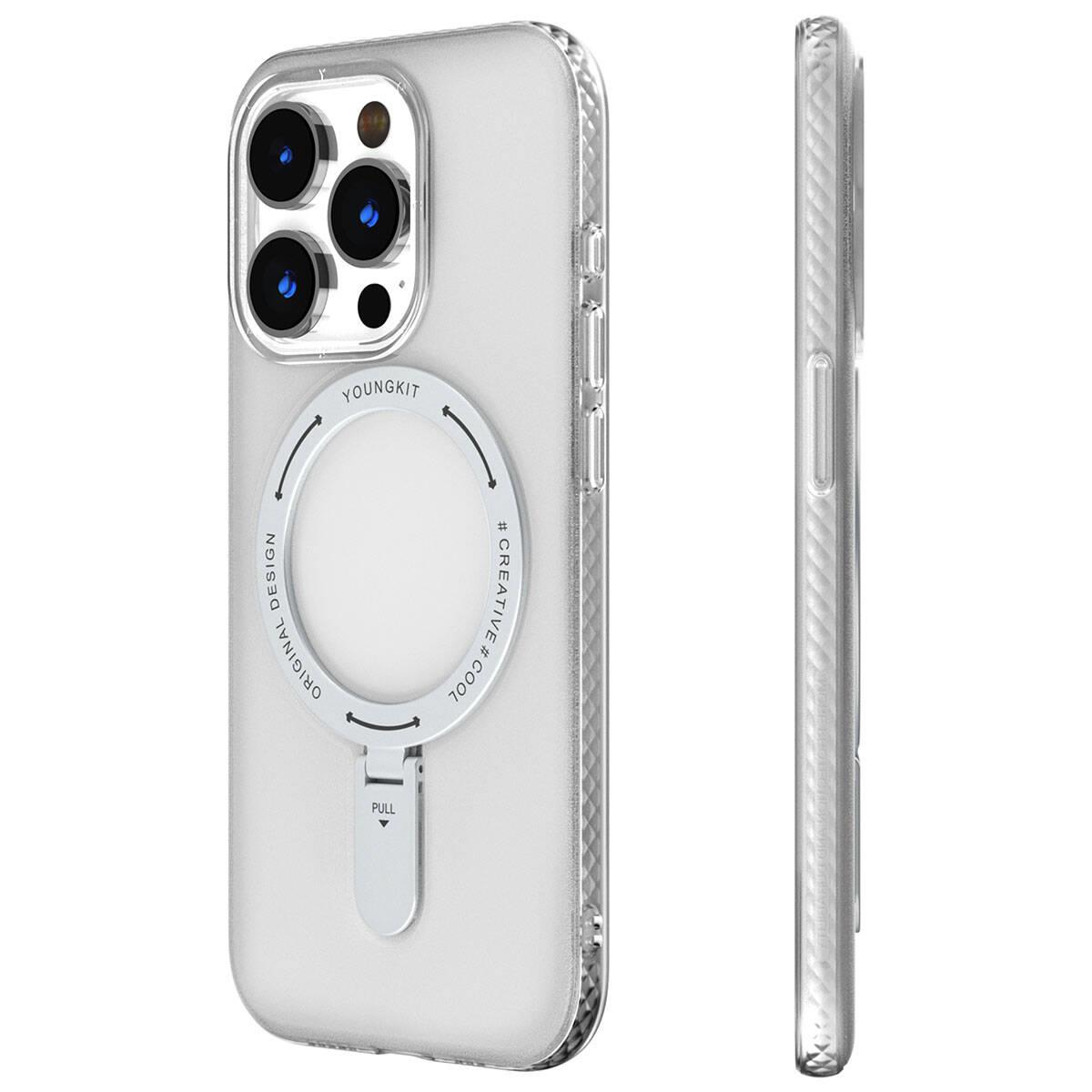 Apple iPhone 15 Pro Max Kılıf M-safe Şarj Özellikli Youngkit Rock Serisi Kapak