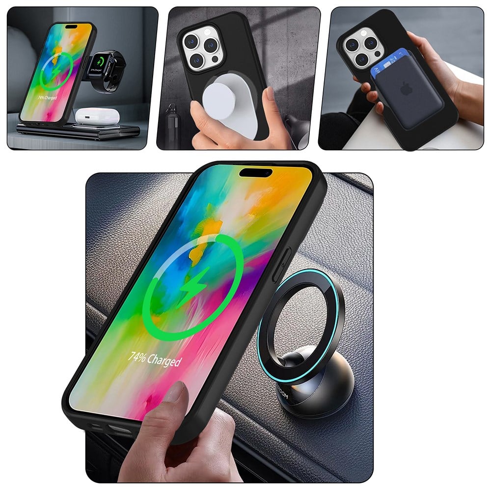 Apple iPhone 15 Pro Max Kılıf M-safe Şarj Özellikli Sunshine Tasarımlı Youngkit Colorful Serisi Kapak