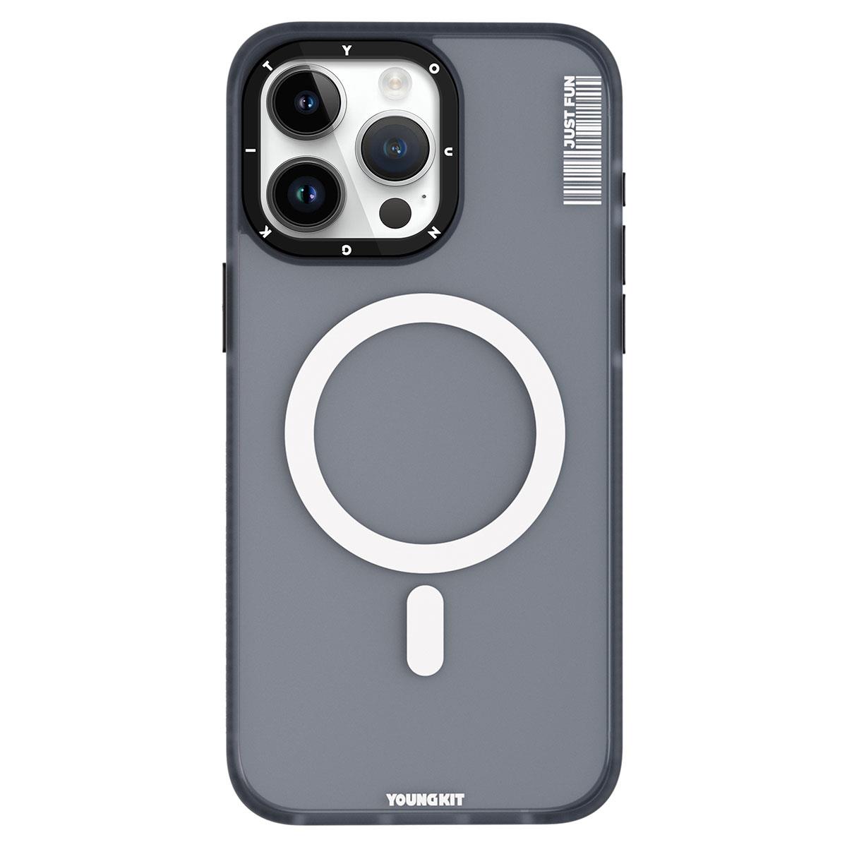 Apple iPhone 15 Pro Max Kılıf M-safe Şarj Özellikli Youngkit Colored Sand Serisi Kapak